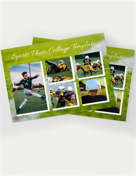 Free and customizable sports photo collage templates .